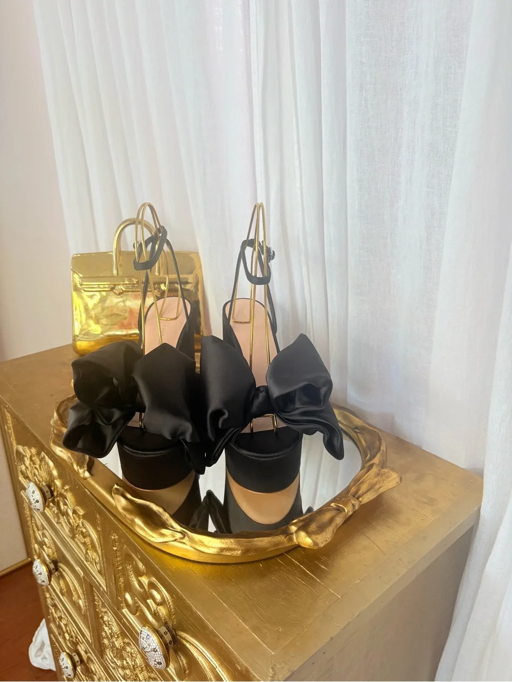 Loeffler Randall Kiki Bow Platforms 9.5 NIB